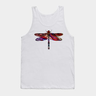 Ornate Dragon Fly Colorful Insect Illustration Tank Top